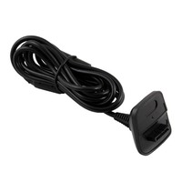 Manette sans fil 360, kit 2-en-1 pour jouer et charger avec batterie externe en plastique de 4800 mAh, communication filaire, noir et blanc