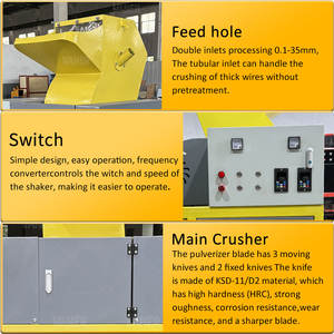 Vaner nhỏ 30-100 kg/giờ dây đồng tạo Hạt máy chất thải cáp tạo hạt cáp điện tái chế thiết bị để bán nóng - Product Image 6