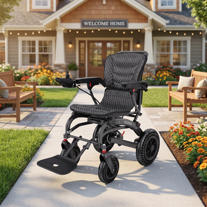 Fauteuil roulant électrique confortable à dossier haut, moteur 250W, pour seniors, idéal pour visiter des amis en maison de retraite et les rassemblements sociaux - Product Image 1