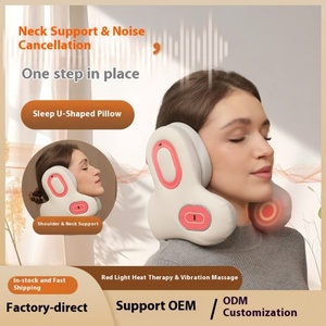 Portable U-Shaped <b>Neck</b> <b>Pillow</b> ANC Noise Reduction Heating Compress Cross-Border Mobile Phone Bluetooth Music Shoulder Massager - Product Image 5