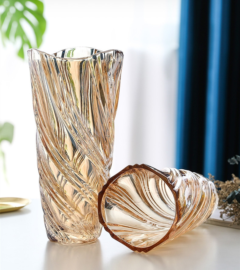 Factory Produced Wholesale Home Decor Luxury Glass Flower Vase