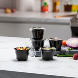 Vasos de plástico desechables para salsa, mini recipientes de PP con tapa, varios tamaños, gran venta. - Product Image 6