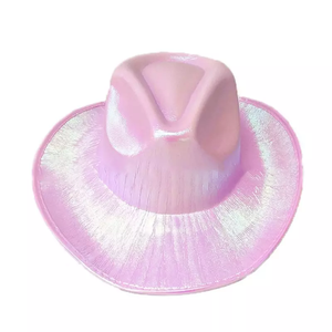 Chapeau <span class=keywords><strong>de</strong></span> Cowboy rose Fluorescent pour fête <span class=keywords><strong>de</strong></span> <span class=keywords><strong>carnaval</strong></span>, chapeau Laser Composite, Style occidental, couleur magique - Product Image 5