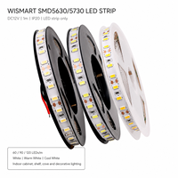 Bande LED WISMART 12V SMD5630 5730 60 90 120 LED/m 1m IP20 Flexible Haute Luminosité Blanc Chaud Blanc Froid Éclairage d'Armoire
