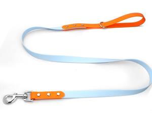 Venta al por mayor de correas suaves de PVC impermeable perro hebilla Collar correa de lujo de moda ajustable perro Collar de plomo conjunto - Product Image 6