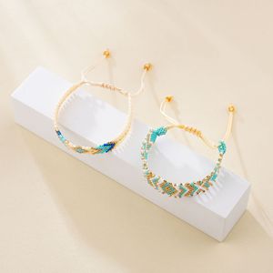 <span class=keywords><strong>Kinser</strong></span> Miyuki gewebte geflochtene Perlens trang Schnur Armbänder Geometrie hand gefertigte Seil verstellbarer Schmuck - Product Image 2