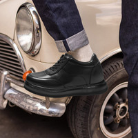 Vente en gros usine Baskets rehaussantes de mode en cuir de vachette, style Business Casual, haute qualité, augmentation de la taille de 9 cm