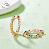 Mini 2MM D couleur Moissanite boucle d'oreille 925 argent Sterling plaqué blanc/or Rose boucles d'oreilles femmes bijoux à breloques de mariage