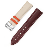 Vente en gros bracelet en cuir véritable de luxe OEM Montre 18/20/22/24mm Bracelets de montre en cuir à dégagement rapide pour montre intelligente