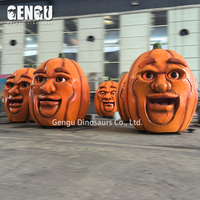 Citrouille parlante animatronique d'Halloween pour décoration intérieure, modèle pour centres commerciaux, espaces publics, aéroports, garderies, jardins d'enfants