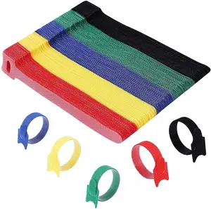 Herbruikbare Nylon Plastic Kabel Band Verstelbare Bandjes Netjes Klittenband Kabelbinders Voor Pc Computer Electronics Kabel Organisator