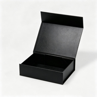 Cadre photo rigide en carton noir pliable de haute qualité, doublé d'éponge recyclable, emballage portefeuille, logo personnalisé, pelliculage mat