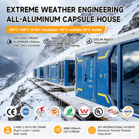 Capsule spatiale modulaire en alliage d'aluminium de qualité supérieure, sur mesure, de qualité hôtelière, pour le développement de sites de camping
