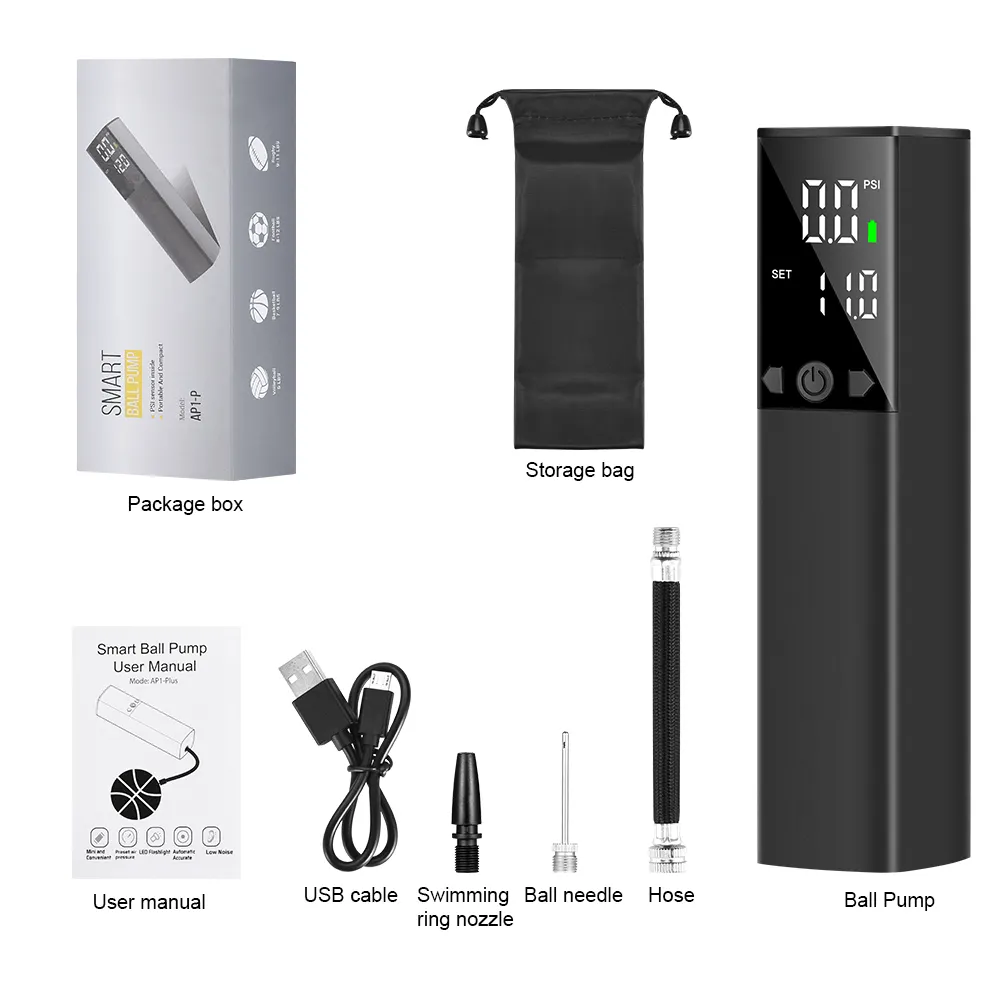 Newo Automatische Draadloze Handheld Elektrische Luchtpomp Voor Basketbal, Voetbal, Volleybal, Voetbal, Sportbal En Zwemmen