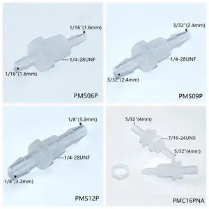 JU-conectores de tubería de manguera de montaje fácil, Unión de mampara de plástico, montaje de Panel de rosca, accesorios de tubería de púa