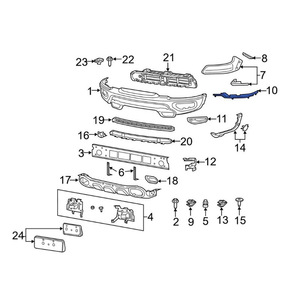 JEPDA Bumper Trim <b>Strips</b> 68443476AA 68443477AA for 2021-2023 RAM 1500 TRX <b>Plastic</b> Decorative Plate - Product Image 4