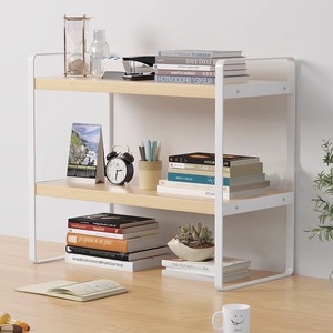 Desk <strong>Bookshelf</strong>, Student Dormitory Storage Shelf, Office Desktop Shelf, Multi-layer Wooden Shelf, <strong>Small</strong> <strong>Bookshelf</strong> - Product Image 2
