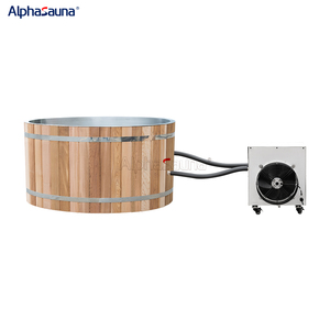 Alpha Sauna Hot Sale Wooden Bath <strong>Bucket</strong> and Stainless Steel <strong>Ice</strong> Bath - Product Image 1