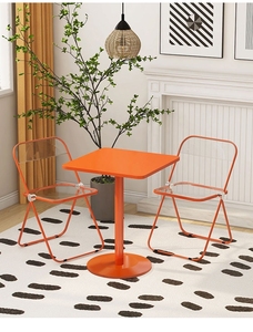 Jiuyi balcón pequeña <span class=keywords><strong>mesa</strong></span> cuadrada Simple hogar <span class=keywords><strong>mesa</strong></span> de comedor <span class=keywords><strong>mesa</strong></span> de centro comercial para la tienda de té de la leche restaurante - Product Image 5