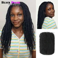 Migliori Extension per Capelli Sintetici in Fibra ad Alta Temperatura, 50g/pz, Microlocks Afro Kinky Bulk per Treccine e Dreadlock, Stile Macchina