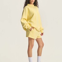 Ensemble de survêtement YIYI pour femme – Sweat-shirt chaud et décontracté, ensemble de jogging épais et oversize pour l'hiver, short à cordon avec poches
