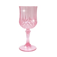 Verre à vin rouge en PS de haute qualité 220 ml, motif diamant, style minimaliste, créatif et coloré, pour le marché chinois transfrontalier