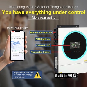 Jesudom 4Kw <span class=keywords><strong>6KW</strong></span> 24v48vdc để 230VAC tốt nhất năng lượng mặt trời Hybrid biến tần MPPT đầu ra kép rộng PV đầu vào 60-450vdc tinh khiết Sine Wave <span class=keywords><strong>Inverter</strong></span> - Product Image 6