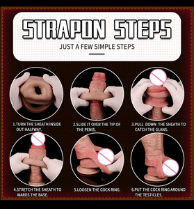 Juguetes para Adultos, Dildo Realista Usable, Dildos con Correa para Parejas, Correa con Pene Realista, Funda de Silicona para Agrandamiento del Pene - Product Image 4