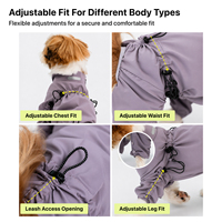 Prêt à être expédié |   Veste de pluie pour chien à 4 pattes, imperméable, coupe-vent, réfléchissante, ajustement réglable, toutes saisons, logo personnalisé, en stock
