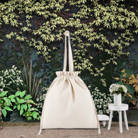Sac fourre-tout en toile écologique réutilisable de petite taille avec poignée en corde et bandoulière, motif de lettres personnalisé