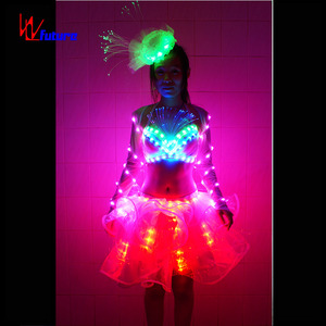 Ensemble de <span class=keywords><strong>jupe</strong></span> <span class=keywords><strong>tutu</strong></span> néon lumineuse LED pour femmes, parfait pour les boîtes de nuit, les soirées rave, les spectacles sur scène, les carnavals et les festivals EDM - Product Image 2