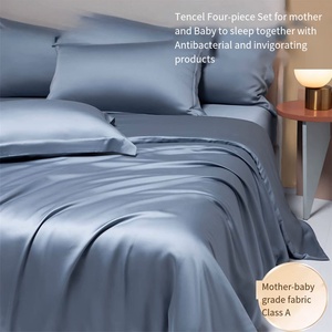 Parure de lit de luxe quatre pièces en coton, housse de <span class=keywords><strong>couette</strong></span> rafraîchissante et soyeuse en soie glacée pour l'été - Product Image 4