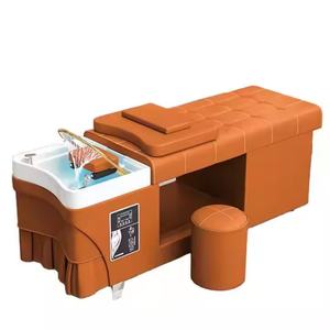 Professional Salon Furniture Hair Washing Basin With 60l Tank Water Circulation 7 Colors Led Therapy Barbershop Portable Sink - Product Image 2