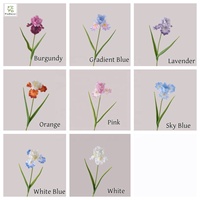 Fleurs Alice Real Touch supérieures 72cm Iris bleu artificiel Fleur De Lis pour la décoration de bar de mariage d'hôtel à la maison
