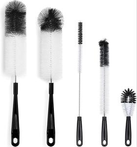 5Pcs Black <strong>Bottle</strong> <strong>Brushes</strong> Cleaning for Long Narrow Neck Water Baby Cleaning <strong>Brush</strong> Set - Product Image 1