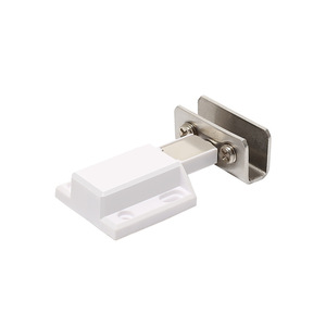 Stainless Steel Glass <b>Door</b> Clip Magnetic Pivot White POM Plastic Easy Installation For Cabinet <b>Doors</b> - Product Image 1
