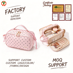 Sac de rangement cosmétique imprimé sur mesure pour femmes, organiseur de <span class=keywords><strong>maquillage</strong></span> portable, multi-poches, porte-pinceaux, utilisation quotidienne en voyage, OEM ODM personnalisé - Product Image 1
