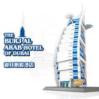 5220 dubaï mondialement célèbre Architecture moscou repère Burjal arabe hôtel bloc ensemble blocs de construction pour enfants jouets éducatifs