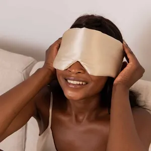 Wholesale Products Face Custom Sleeping Silk Facial Eye Masks Satin Massager With Heat Compression For Dark Circles Women 3D