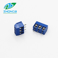 Borne de câblage PCB ZB300V, espacement 5,0 mm, cœur en cuivre, pied rond, sortie d'usine, 2-XXP Contacts pour électronique d'éclairage