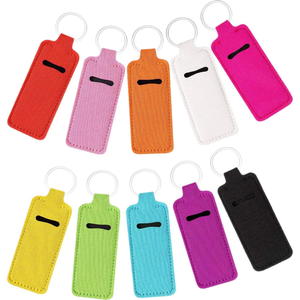 Porte-clés en néoprène personnalisé <span class=keywords><strong>Maihong</strong></span> pour rouge à lèvres, étui écologique portable pour baume à lèvres, pendentif coloré anti-perte - Product Image 2