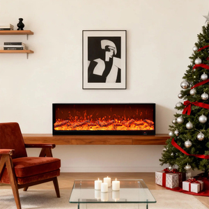 Cheminée électrique 3D moderne à effet de flamme, décorative, pour intérieur, avec fonction de chauffage en option, pour maison et hôtel - Product Image 1