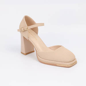 Scarpe da donna con tacco rotondo in vera pelle con cinturino alla caviglia - Product Image 2