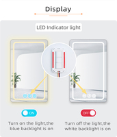 Nouveau Interrupteur Tactile Double Touche Bicolore Slovelight DC12V/24V 5A 60W pour Dégivrage de Miroir, Radar 24G, IP22 Intelligent pour Miroir de Salle de Bain