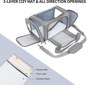 Bolsa de Transporte para Animais de Estimação Aprovada por Companhias Aéreas, Bolsa Portátil para Animais de Estimação, Bolsa de Transporte Dobrável em Tecido para Cães ou Gatos - Product Image 4