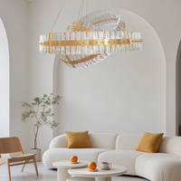 Lustre en cristal moderne et simple pour la maison, style luxueux, éclairage pour l'intérieur, chambre à coucher créative, salon, salle à manger