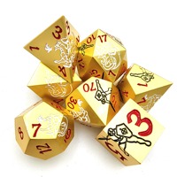 Offre Spéciale – Ensemble de Dés D&D RPG Polyédriques D20 en Alliage de Zinc de 16 mm, 7 Pièces, Gravure Personnalisée, Durables et Écologiques – Vente en Gros
