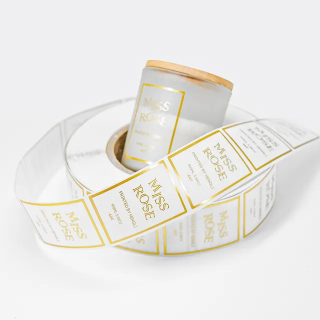 Custom high quality shea butter hgh product packaging printed sticker roll packaging labels paper