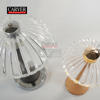 Lampe de table compacte à interrupteur tactile, style moderne, éclairage d'ambiance pour Noël, lampe de chambre en verre, vente en gros usine