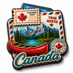 Aimant de réfrigérateur en résine artisanale du Canada, scène de lune couchante avec forêt et montagne, aimant souvenir de voyage d'Amérique du <span class=keywords><strong>Nord</strong></span>, objet de collection - Product Image 4